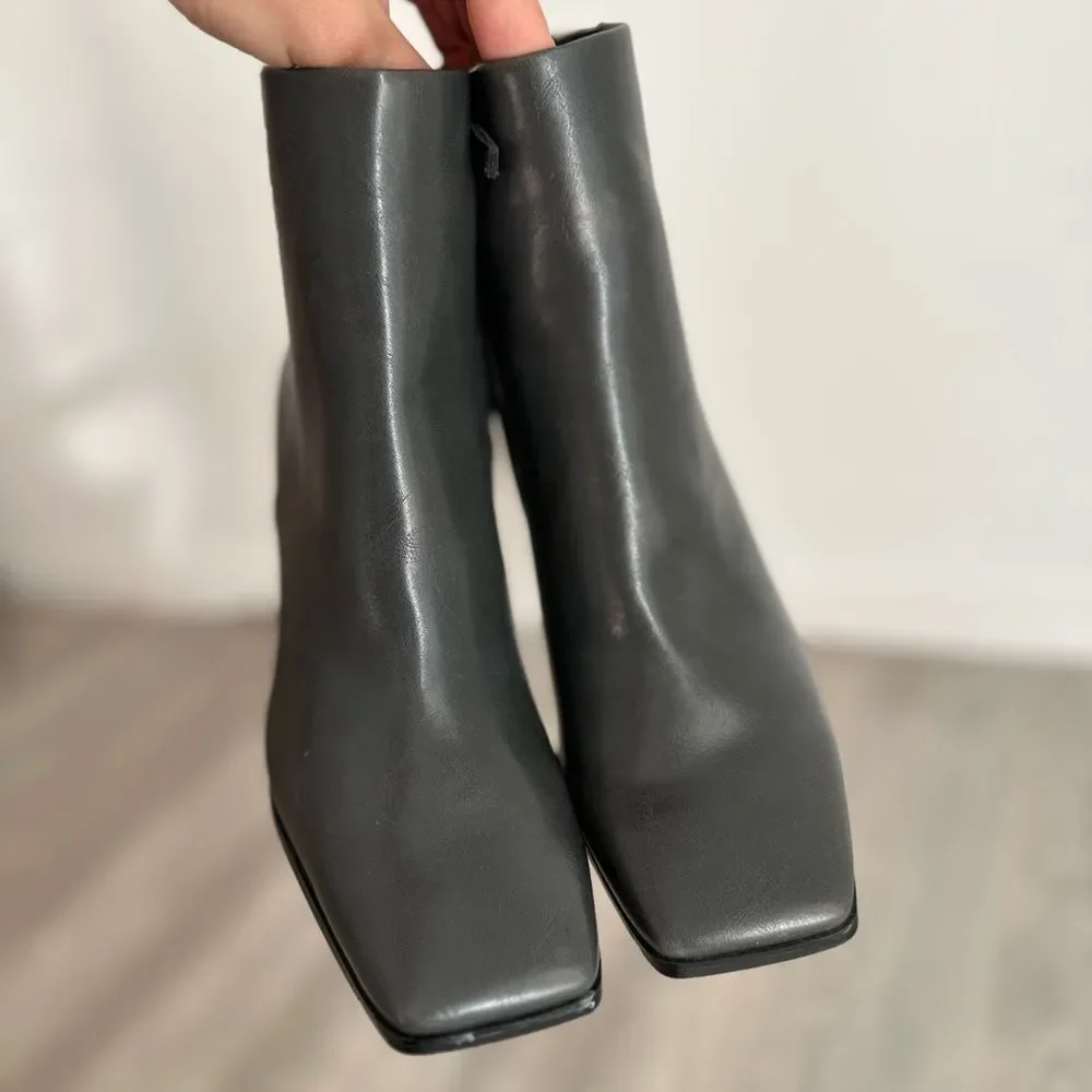 Mango Square Heel Boots New - Picture 5 of 9